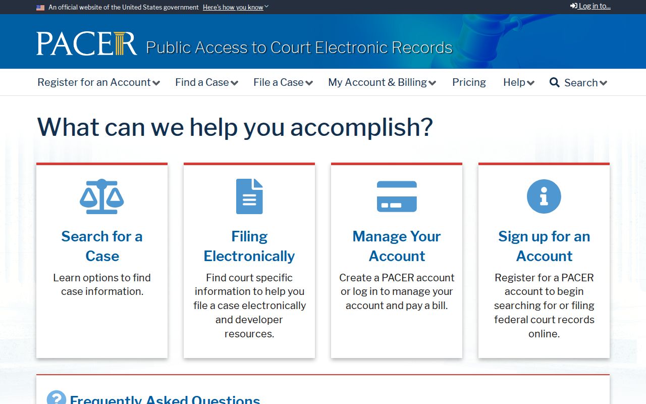 Lomita resident lookup federal PACER court search